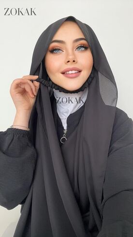 Crepe Chiffon Hijab, Crepe Instant Style, Muslim hijab, easy hijab, ready to wear hijab, one piece hijab in Saudi Arabia