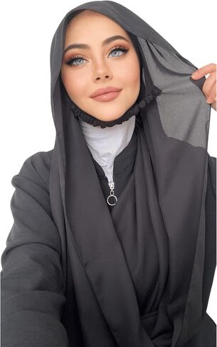 Crepe Chiffon Hijab, Crepe Instant Style, Muslim hijab, easy hijab, ready to wear hijab, one piece hijab in Saudi Arabia