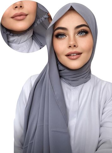 Crepe Chiffon Hijab, Crepe Instant Style, Muslim hijab, easy hijab, ready to wear hijab, one piece hijab in Saudi Arabia