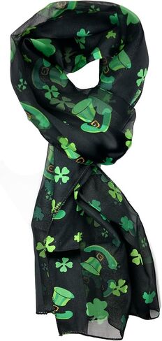 Plum Feathers Holiday Prints, Valentine's, St. Patricks, Mardi Gras Patterns Satin Scarf in Saudi Arabia