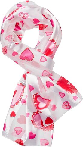 Plum Feathers Holiday Prints, Valentine's, St. Patricks, Mardi Gras Patterns Satin Scarf in Saudi Arabia