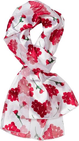 Plum Feathers Holiday Prints, Valentine's, St. Patricks, Mardi Gras Patterns Satin Scarf in Saudi Arabia