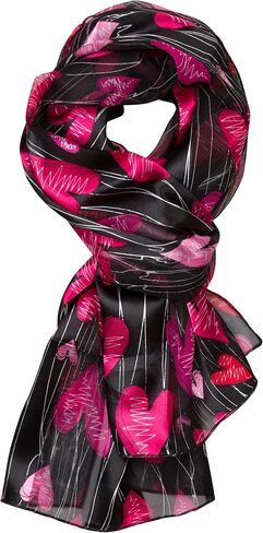 Plum Feathers Holiday Prints, Valentine's, St. Patricks, Mardi Gras Patterns Satin Scarf in Saudi Arabia