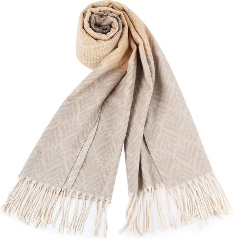 HH HOFNEN Women's Scarf Pashmina Shawls Winter Soft Warm Wraps Cashmere Feel Blanket Vintage Jacquard Style in Kuwait
