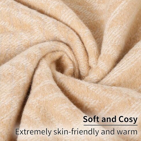 HH HOFNEN Women's Scarf Pashmina Shawls Winter Soft Warm Wraps Cashmere Feel Blanket Vintage Jacquard Style in Kuwait