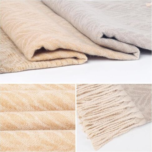 HH HOFNEN Women's Scarf Pashmina Shawls Winter Soft Warm Wraps Cashmere Feel Blanket Vintage Jacquard Style in Kuwait