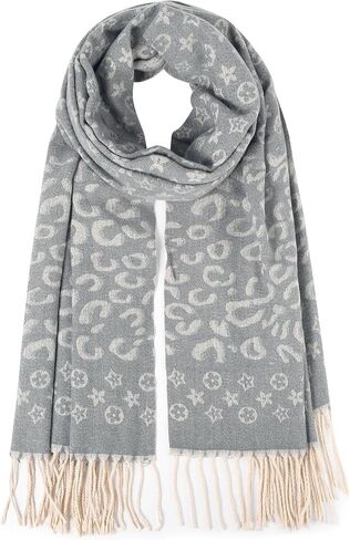 HH HOFNEN Women's Scarf Pashmina Shawls Winter Soft Warm Wraps Cashmere Feel Blanket Vintage Jacquard Style in Kuwait
