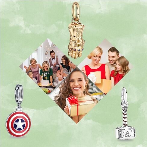 Film Cartoon 925 Sterling Silver Charms Iron Cool Man Golden Bear Spider Bead Charms fit Women Bracelets Necklace, Mother's Day Birthday Christmas Jewelry Collection Gifts in Saudi Arabia