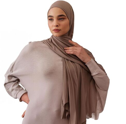 Modest Ribbed Jersey Hijab | For Muslim Women Head Scarf Wrap Hijabs in Saudi Arabia