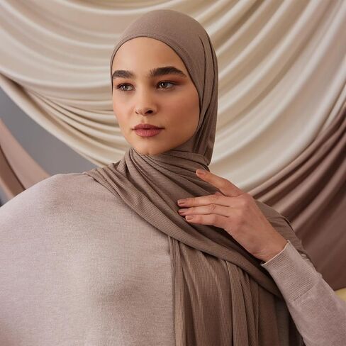 Modest Ribbed Jersey Hijab | For Muslim Women Head Scarf Wrap Hijabs in Saudi Arabia