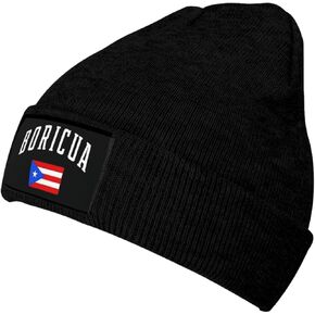 Puerto Rico Flag Puerto Rican Beanie Hat Funny Sleep Cap Headwear Hats Neck Gaiter Headscarf for Women Men