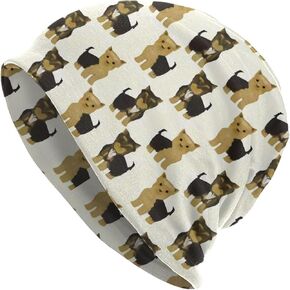 Yorkshire Terrier Cute Yorkie Dog Pet Slouchy Beanie Hat for Men/Women Hip-Hop Soft Lightweight Running Headwear Cap Baggy Skull Sleep Scarf Thin Knit Hat