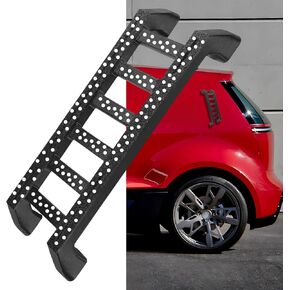 2024 Latest Premium Widdle Wadder: 8 Inches Strongest Widdle Wader Magnet Car Decals Little Ladder Emblem Cool for Car Magnetic Whittle Wadder SUV Trucks Car Badge Tailgate Front Emblem (Pure Black)