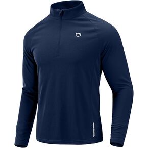G Gradual Men's Running Shirts Long Sleeve Athletic Shirt Lightweight Quick Dry Quarter Zip Pullover for Men Workout Gym Golf