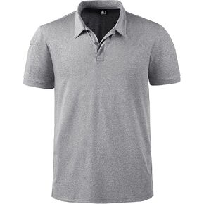 Men's Polo Shirt Moisture Wicking Short Sleeve Tennis Polo Collared Golf Shirts Casual Summer Athletic Tees