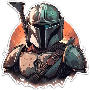 SW Mandalorian Explosion Sticker Decal Notebook Car Laptop 5.5"x5.5" (Color)