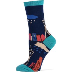 Womens Novelty Funny Crew Socks Seattle