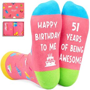 Zmart Birthday Gifts for Senior Women - Funny Birthday Gifts for Her in 50s, Socks for 55 60 Year Old Women
