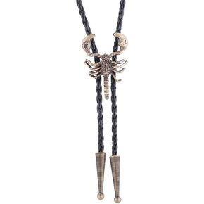 Jeilwiy Western Bolo Tie for Men Native American Longhorn Cow Scorpion Goat Bolero Necktie Mens Bolo Ties