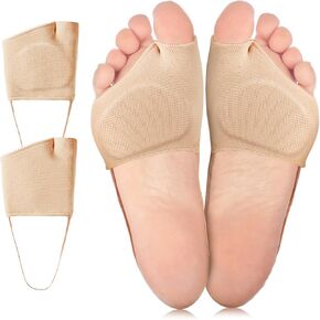 Metatarsal Pads for Women and Men Metatarsal Foot Pads- Ball of Foot Pain Relief Cushions for Metatarsalgia, Morton's Neuroma - Forefoot Pads for Calluses, Blisters - 1 Pairs(M Beige）