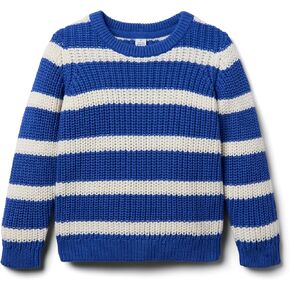 Janie and Jack Boys' Stripe Crewneck (Toddler/Little Big Kid)