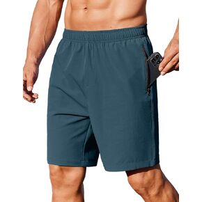 COOFANDY Men's Gym Workout Athletic Shorts Running Jogger Quick Dry Lightweight Shorts with Zipper Pockets