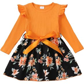 Toddler Girl Dresses Baby Girl Long Sleeves Dress Shirt Tulle Skirt Toddler Girl Clothes