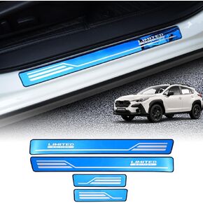 KUNGKIC Stainless Steel Car Door Edge Guards Sill Protector Stickers for 2023 2024 Subaru Crosstrek Base Premium Sport Limited All Weather Interior Accessories 2 Pcs Black