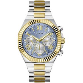 GUESS Silver-Tone and Black Multifunction Watch
