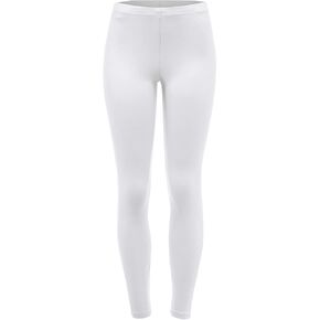 FashionMille Women's Cotton Solid Basic High Waist Elastic Jersey Full Length Leggings