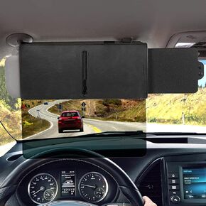 Polarized Sun Visor for Car with Zipper Slider, car Visor Extender Sun Blocker, Visor Extender Attachment for car Visor