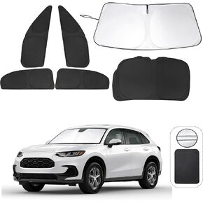 6PCS YYCKE Window Shades for HR-V 2023-2025 for Honda Accessories Side Full Windows Windshield Sun Shade Sun UV Rays & Privacy Protection for Camping,Napping,and Relaxing