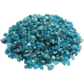 Acxico 1Pcs 100g Natural Blue Apatite Quartz Crystal Chip Healing Reiki Stones