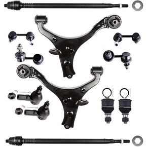 Front,Rear Control Arm Tie Rod End Ball Joint Sway Bar End Link Suspension Kit Fit for 2001-2005 for Acura EL 2001-2005 for Honda Civic