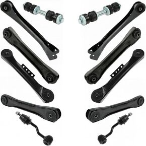 TRQ Front and Rear Suspension Kit Control Arm Sway Bar Stabilizer Link Compatible with 1996-1998 Jeep Grand Cherokee