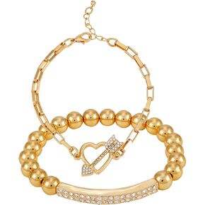 Juicy Couture Goldtone 2 Piece Bracelet Set