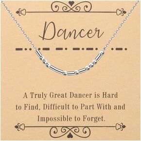 Lywjyb Birdgot Dancer Morse Code Bracelet Dance Necklace Dance Gift for Women (Dancer code ne)