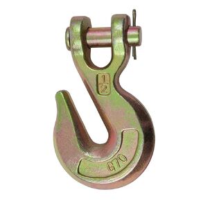 Mytee Products 10 Pack 3/8 Clevis Grab Hooks Grade 70 for Wrecker Tow Chain - 6,600 WLL Forged Alloy Steel G70 Heavy Duty 3/8 Chain Hooks for Truck Trailer Tow Chain Transport