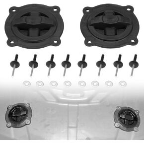 A & UTV PRO Cargo Box Plastic Turn Attach System Base Replacement Kit for Can Am Outlander L 400 500 650 / Renegade 570 850 2013-2020 Accessories, Replace OEM # 715002412, Black, 2PCS