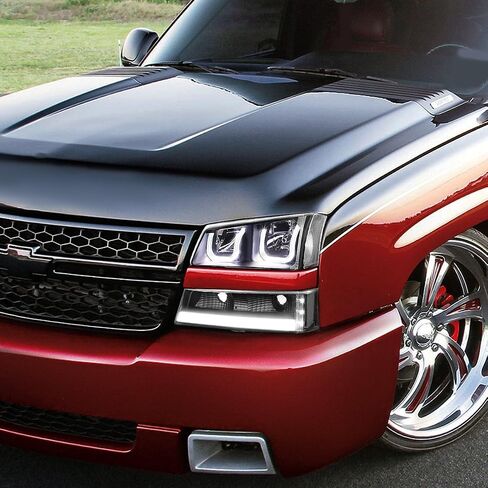 DNA MOTORING HL-LB-CSIL03-BK-SM-CL1-A Black Housing LED DRL Headlight Bumper Light Set Compatible with 03-06 Chevy Silverado/Avalanche in Saudi Arabia