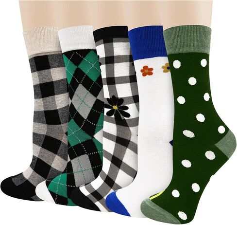 جوارب نسائية لطيفة ملونة من Benefeet Sox جوارب مضحكة مجنونة جوارب مربعة غير تقليدية جوارب غير رسمية in Kuwait
