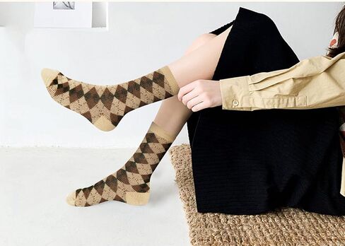 جوارب نسائية لطيفة ملونة من Benefeet Sox جوارب مضحكة مجنونة جوارب مربعة غير تقليدية جوارب غير رسمية in Kuwait