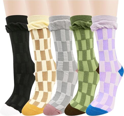 جوارب نسائية لطيفة ملونة من Benefeet Sox جوارب مضحكة مجنونة جوارب مربعة غير تقليدية جوارب غير رسمية in Kuwait