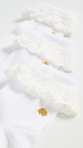 Lele Sadoughi Women's Set of 3 Cindy Ruffle Socks in Saudi Arabia