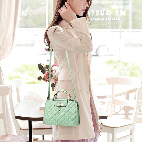 I IHAYNER Purses and Handbags for Women Plaid Satchel Shoulder Bag Top Handle Tote Bag Zipper Crossbody Purse in Saudi Arabia