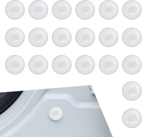 20 PCS Car Door Shockproof and Shock Absorbing Pads, Sound Insulation Buffer and Silencer Pads, Car Door Protectors, Universal for Most Cars (White) in Saudi Arabia