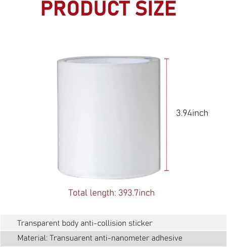 قطعة واحدة من شريط عتبة باب السيارة، ملصق شفاف غير مرئي مضاد للتصادمات، ملصق مضاد للخطوات بطول 32.8 قدم، ملصق حماية الدواسة، مناسب لمعظم السيارات (أبيض) in Kuwait