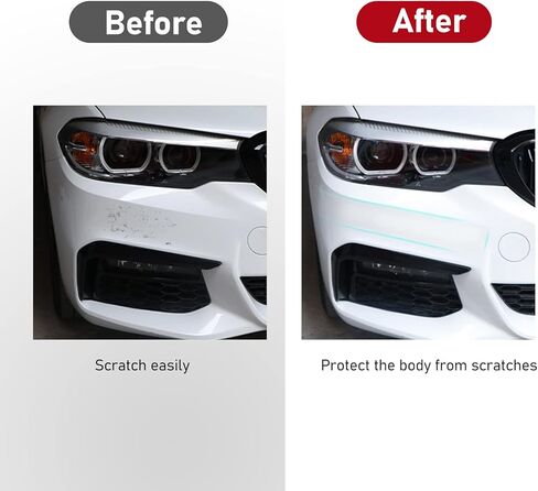 قطعة واحدة من شريط عتبة باب السيارة، ملصق شفاف غير مرئي مضاد للتصادمات، ملصق مضاد للخطوات بطول 32.8 قدم، ملصق حماية الدواسة، مناسب لمعظم السيارات (أبيض) in Kuwait