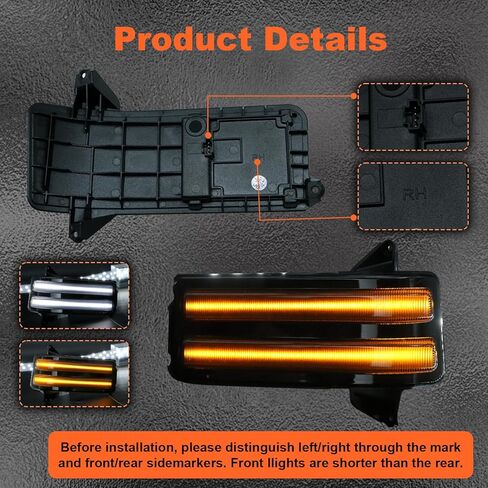 مرآة سحب جانبية مصباح إشارة الانعطاف 2020 2021 2022 2023 2024 لسيلفرادو/لسييرا 2500 3500 عدسة مدخنة مع أضواء كهرمانية ديناميكية قابلة للتحويل وأضواء الجري النهارية البيضاء وأضواء وقوف السيارات البيضاء in Kuwait