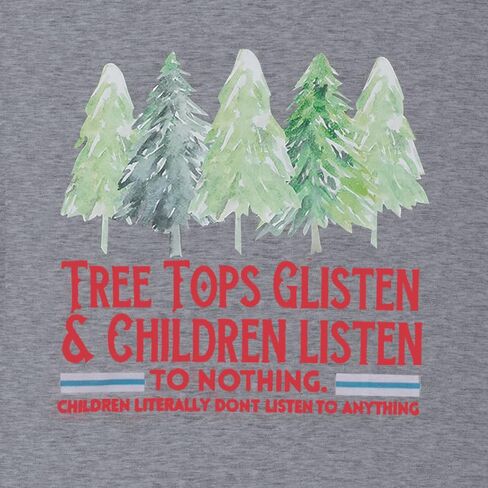 Teacher Christmas Shirt Women Tree Tops Glisten Children Listen Bleached Tee Cute Tree Graphic Teacher Gift Shirts in Kuwait